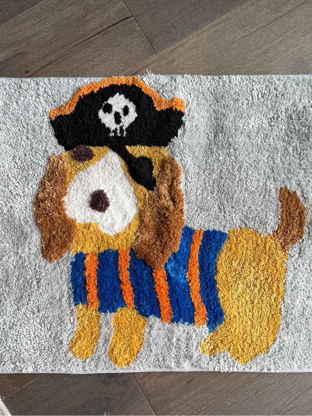Halloween Dog Pirate Costume Indoor Matt / Bath Rug 20” x 32”